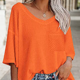 T-shirt manches courtes poche col V