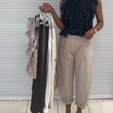 Tank Top Designer Ruffle Sans Manches