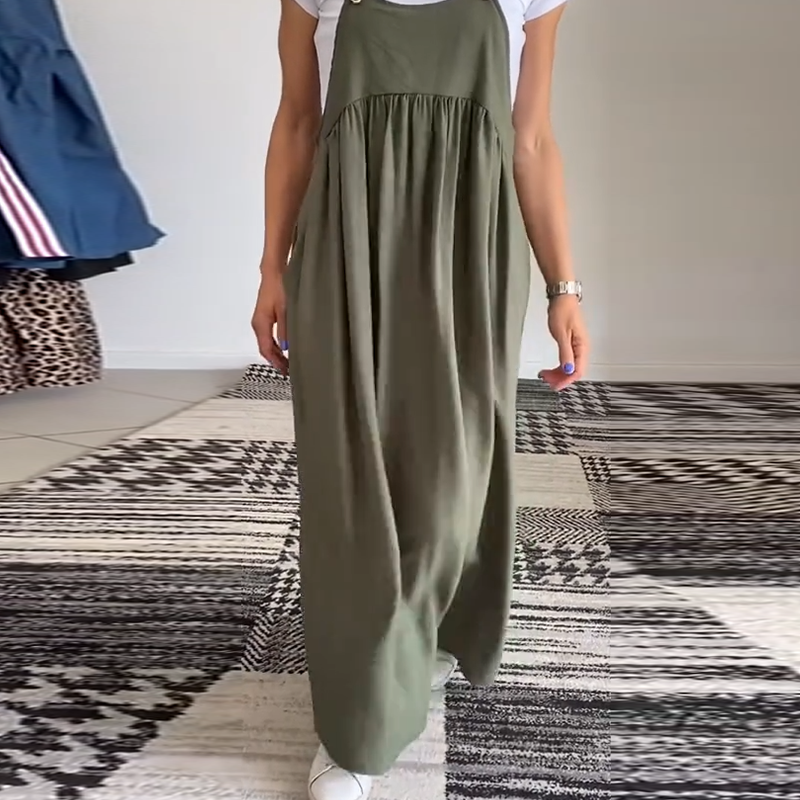 Robe décontractée couleur unie à bretelles