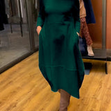 Robe élégante de couleur unie