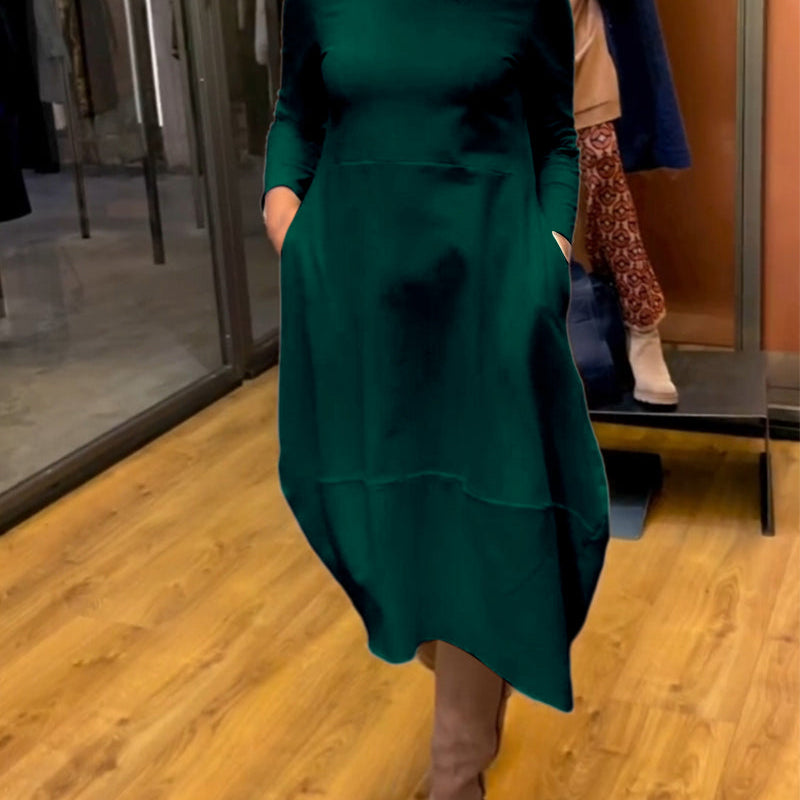 Robe élégante de couleur unie
