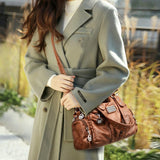 Sac à main messenger en cuir souple vintage