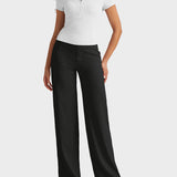 Pantalon Femme Taille Haute Extensible Décontracté Yoga Jambe Large