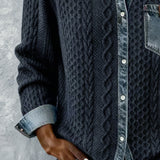 Chemise Manches Longues À Patchwork Jean
