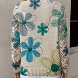 Pull À Col En V Avec Motif Ajouré