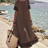 Robe Tendance Vacances Manches Courtes