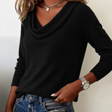 Pull Tendance À Manches Longues Avec Col En Fourrure
