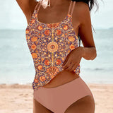 Tankini imprimée avec double sangle