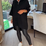 Pull Col Montant Demi-Zip Ample
