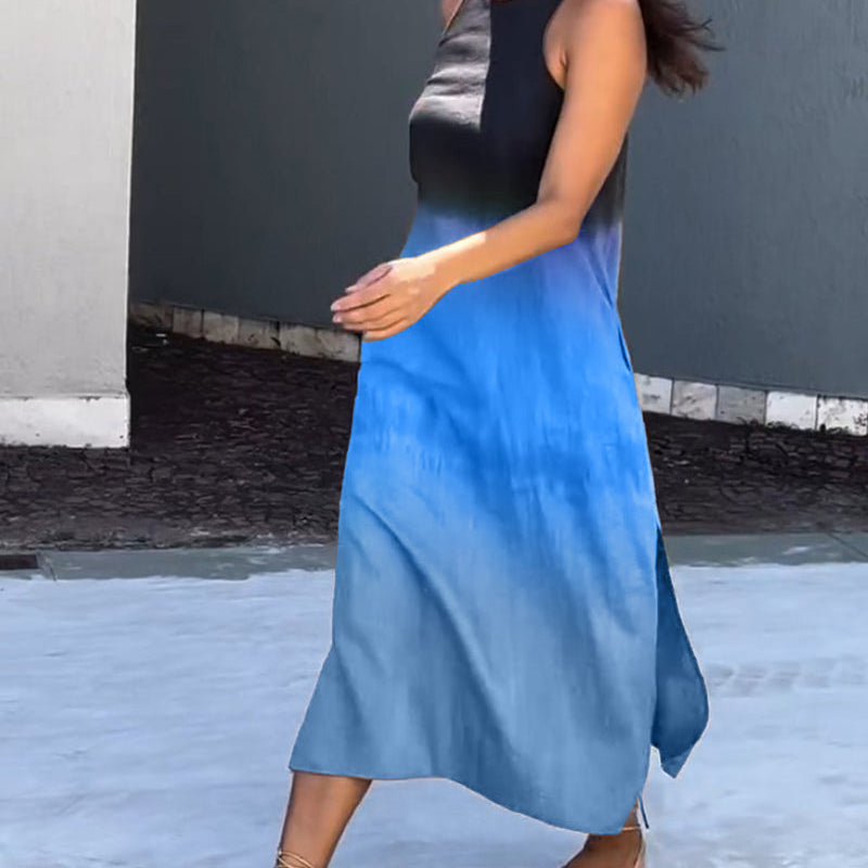 Robe sans manches et dégradé