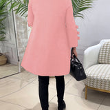 Robe décontractée au genou avec manches longues