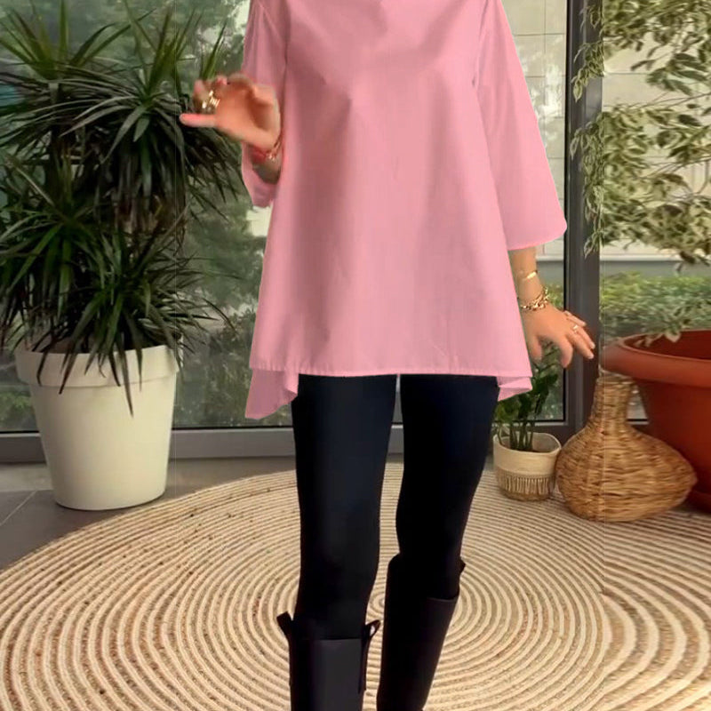 Haut de couleur unie style de déplacement