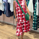 Robe imprimée sans manches à col rond