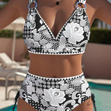 Bikini Imprimé À Lacets Triangle