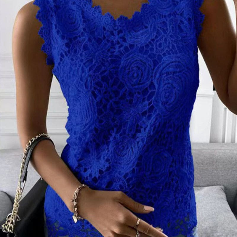 Adalina | Blouse d'Été en Dentelle sans Manches pour Femme