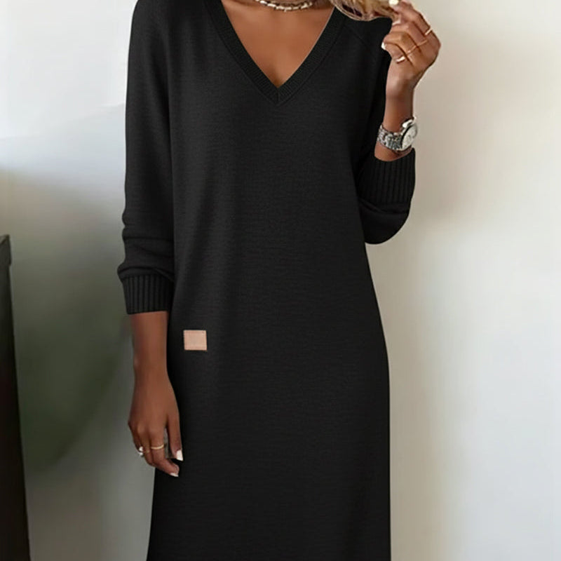 Robe Pull Col En V Élégante