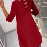 Robe unie avec nœud au dos