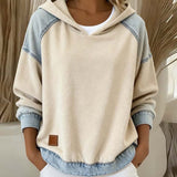 Sweat À Capuche À Manches Longues Avec Poche Contrastée