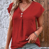 T-shirt à manches courtes et col en V