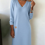 Robe Pull Col En V Élégante
