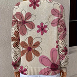Pull À Col En V Avec Motif Ajouré