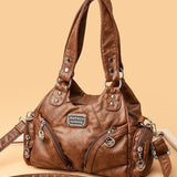 Sac à main messenger en cuir souple vintage
