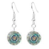 Ensemble collier de pierres précieuses fleur de mandala