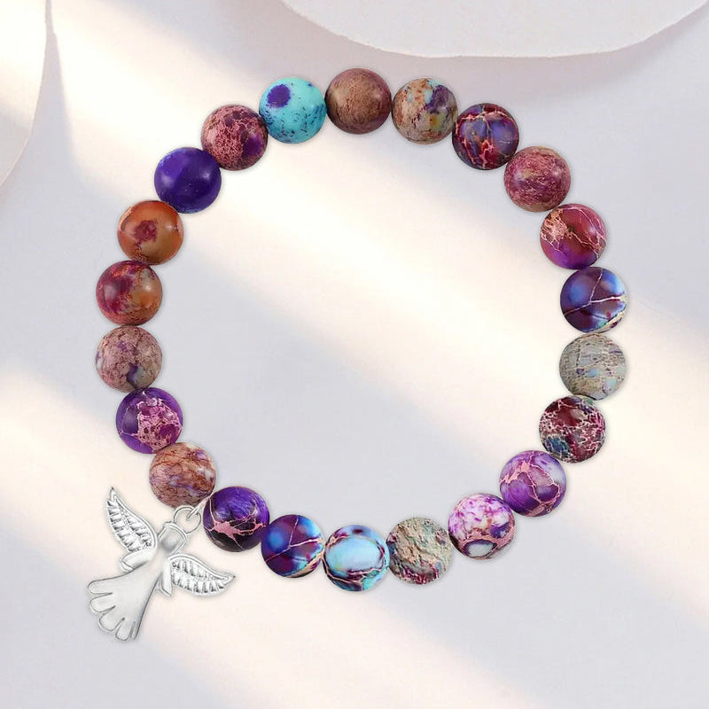 Bracelet de guérison en cristal ailes d'ange