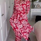 Robe longue à imprimé floral