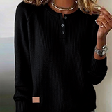 Pull Élégant Bouton Manche Raglan