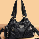 Sac à main messenger en cuir souple vintage