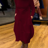Robe élégante de couleur unie