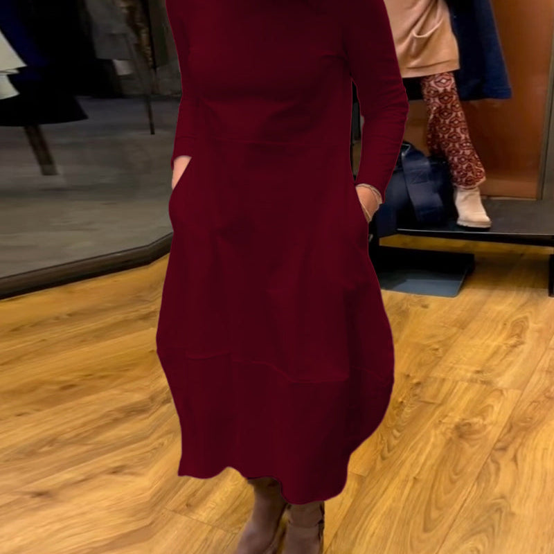 Robe élégante de couleur unie