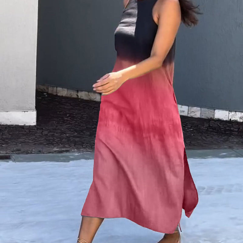 Robe sans manches et dégradé