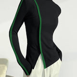 Pull à col roulé et patchwork