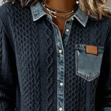 Chemise Manches Longues À Patchwork Jean