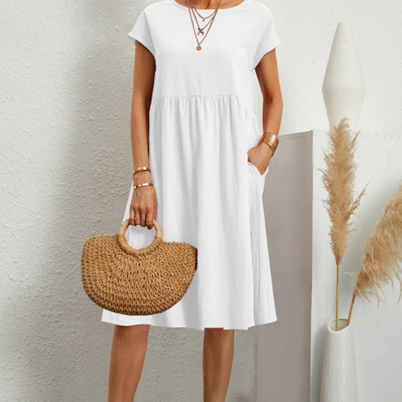 Robe ample à encolure ronde