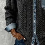 Chemise Manches Longues À Patchwork Jean