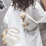 Sac à bandoulière en forme d'ours en peluche