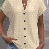 Blouse À Épaule Tombante Bleue