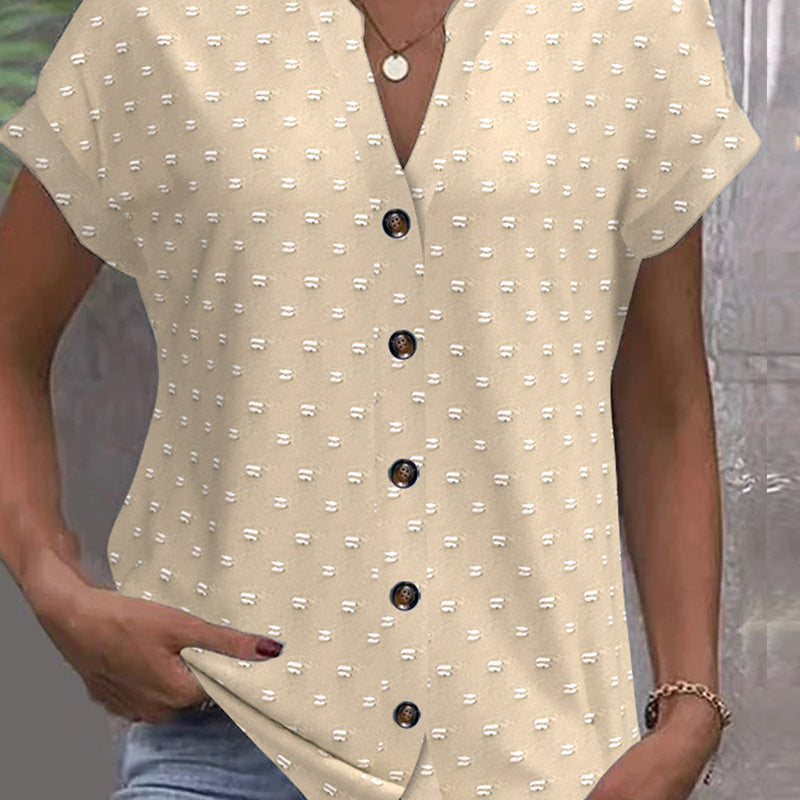 Blouse À Épaule Tombante Bleue