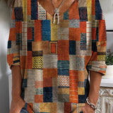 Lydiane | Haut patchwork à col en V pour femme