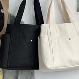 Sac en toile de grande capacité avec doubles poignées