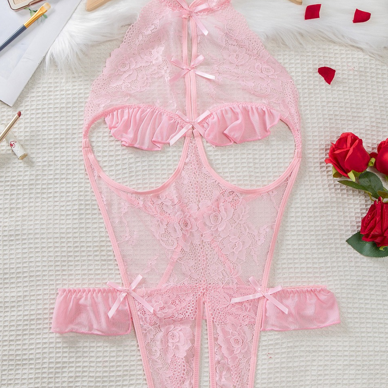 Sous-Vêtement Sexy En Dentelle Avec Décolleté