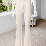 Pantalon slim micro-évasé uni