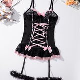 Lingerie Sexy En Dentelle Avec Nœud