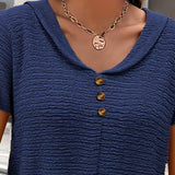 T-Shirt Col Peter Pan Trois Boutons