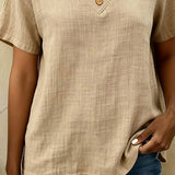 T-Shirt Ampoulé Col V