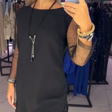 Robe Col Rond Mesh Transparent Couture