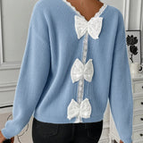 Pull Manches Longues Nœud Dans Le Dos